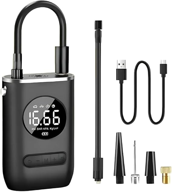 Compressor de Ar Portátil Digital - Do Pneu de carro a Piscina Inflável