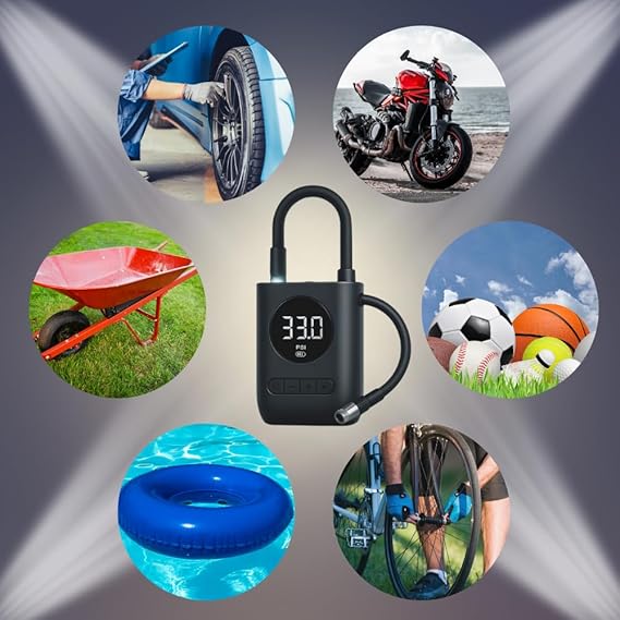 Compressor de Ar Portátil Digital - Do Pneu de carro a Piscina Inflável