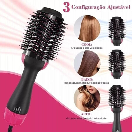 Escova Secadora Alisadora Elétrica Quente - Hair Styler