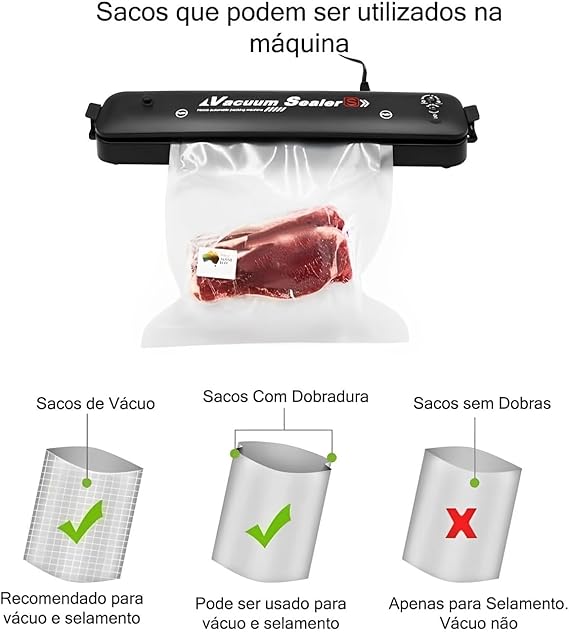 Seladora a Vácuo Vacuum Sealer - Praticidade no dia a dia